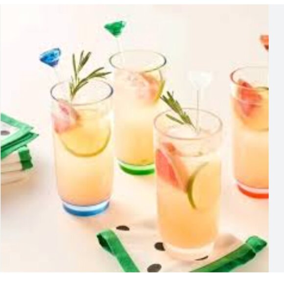 kate spade x Target Acrylic Highball Drinkware cups Set of 4 new in box - Picture 2 of 5